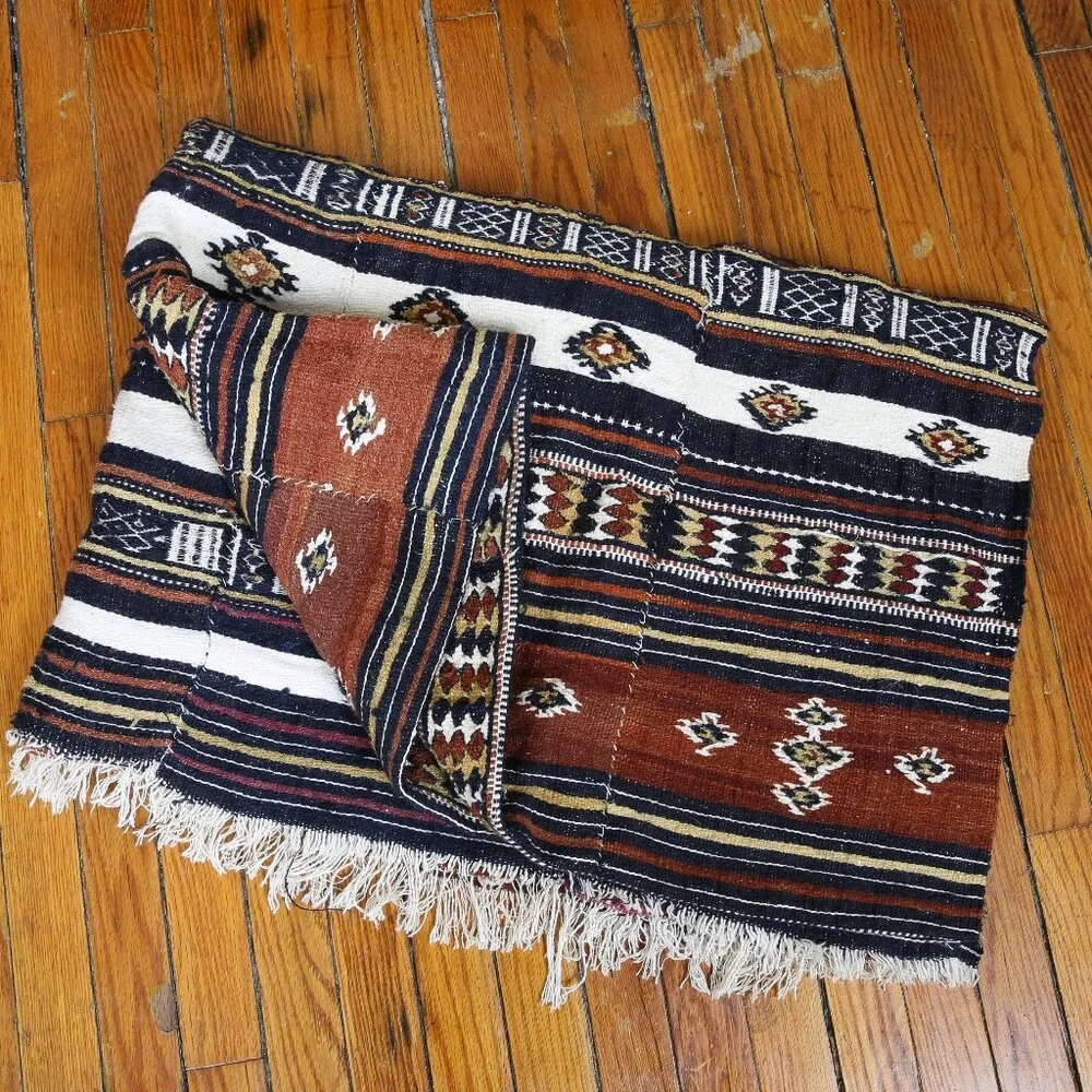 Rare Early 20th Century Khasa Arkilla Kerka Hand Woven Bridal Blanket Ma…